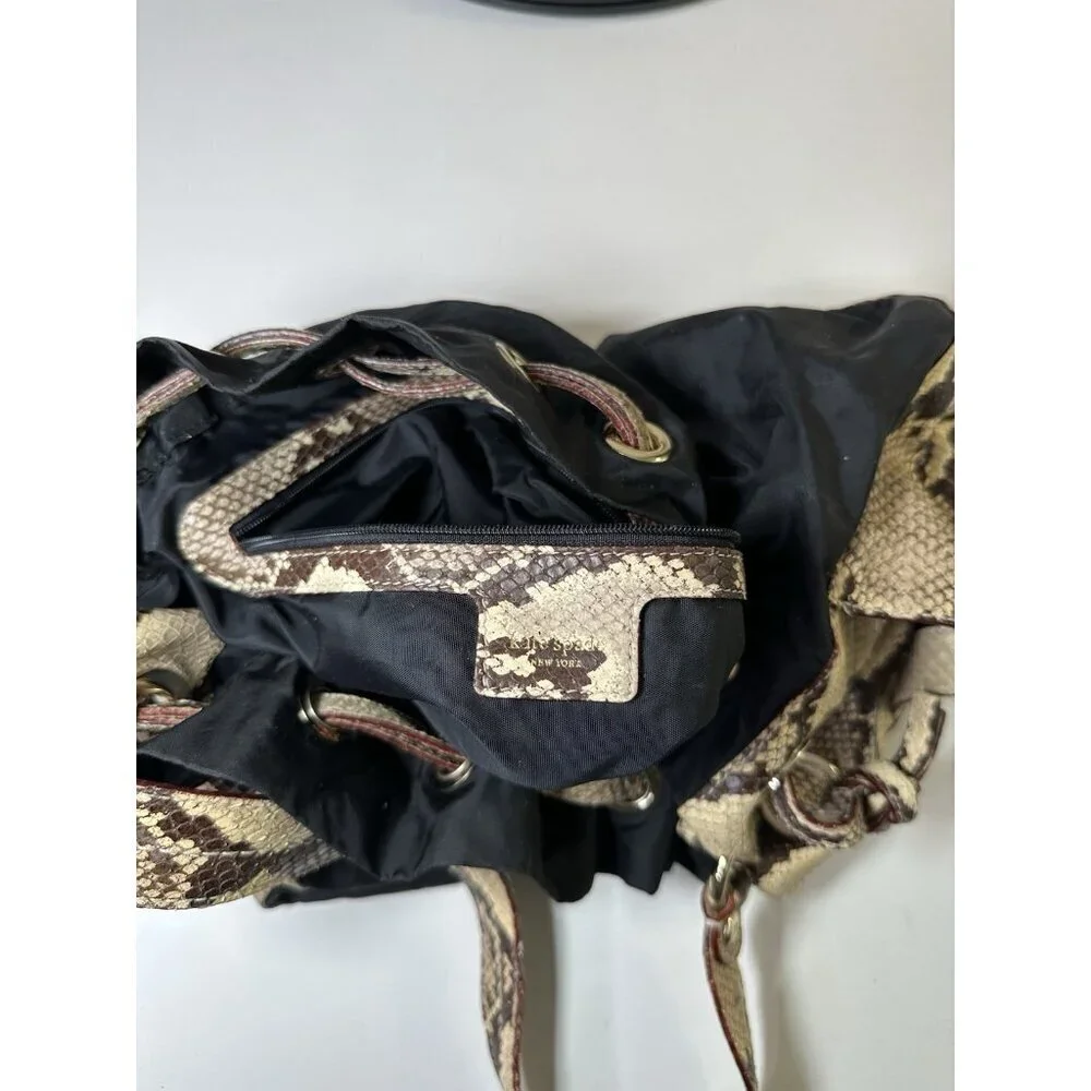 KATE SPADE Gold Coast Maryanne Large Quilted Snakeskin Python Leather Tote Purse